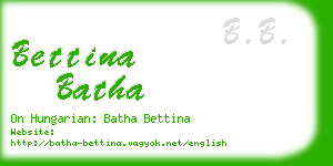 bettina batha business card